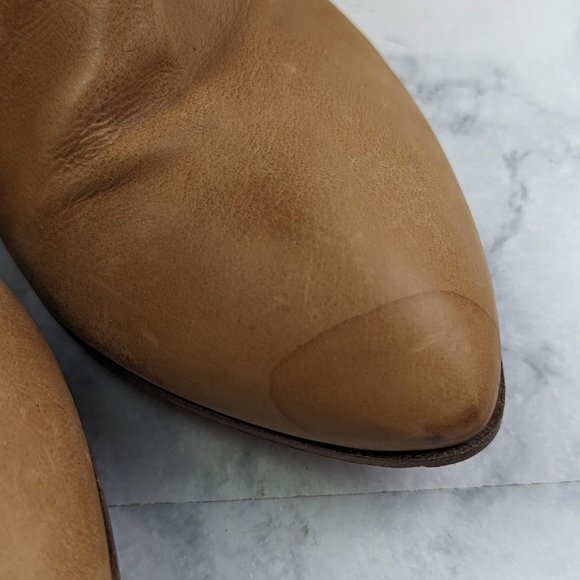 P. Monjo Curved Ankle Boot Todi Caramel Size 36.5 - Picture 2 of 9